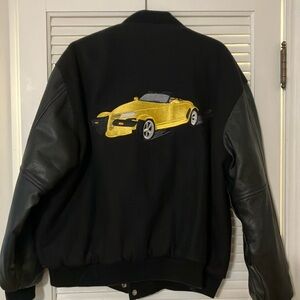 Men’s Wool & Faux LeatherJacket